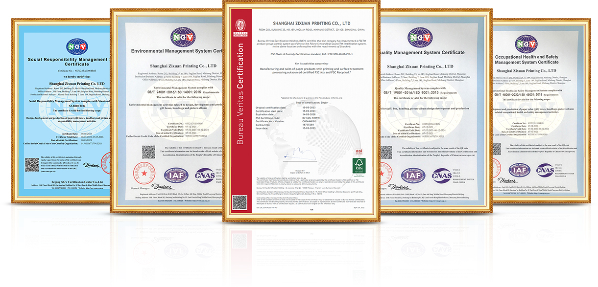 shrink wrap Printed packaging certificate