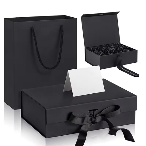 Foldable Gift Box with Ribbon
