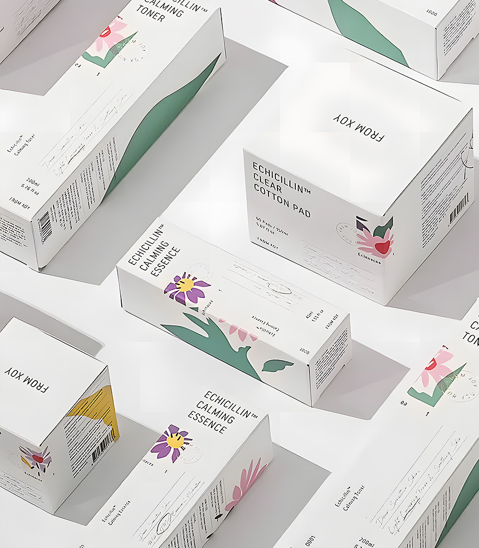 Printed packaging with logo